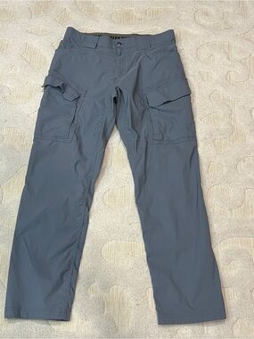 Duluth Trading Flex Dry On The Fly Pants Mens 34x32 Blue Relaxed Nylon Fishing